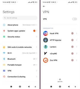 تنظیمات VPN در اندروید