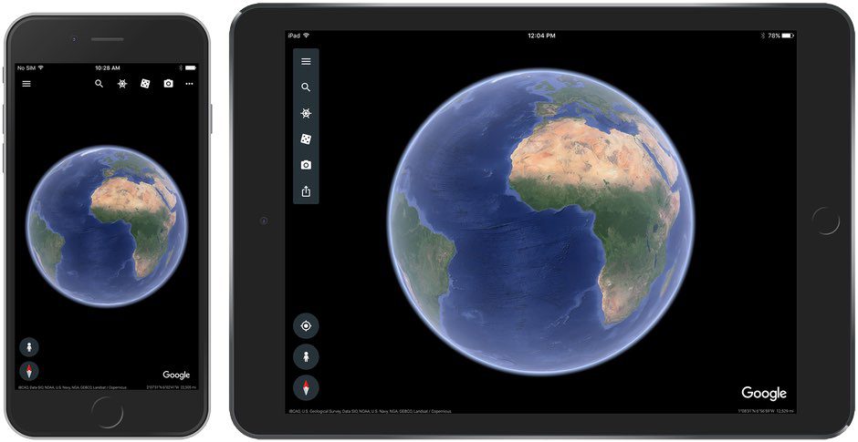 ویژگی‌های Google Earth