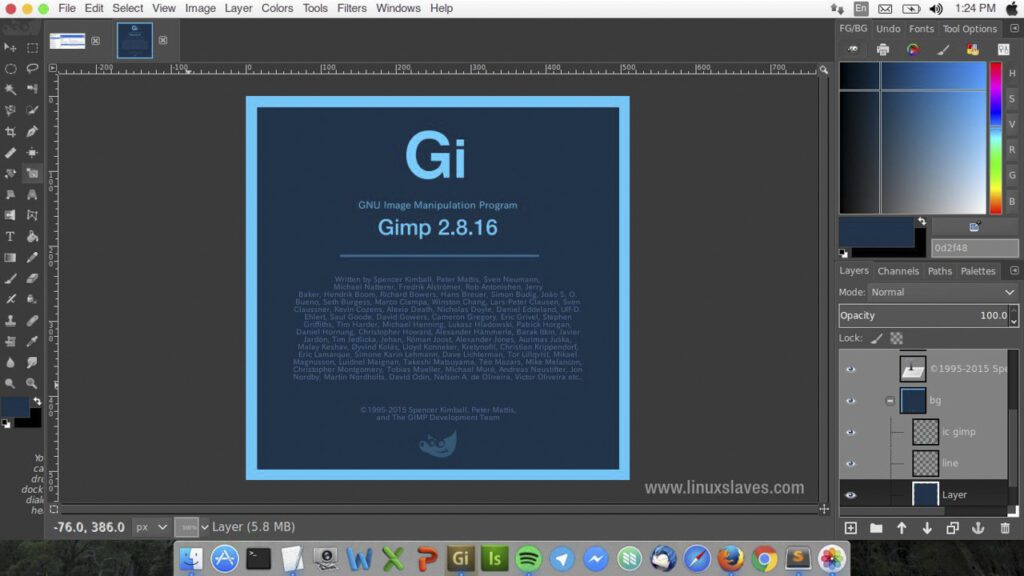 برنامه دستکاری تصویر GNU (یا به اختصار GIMP) یک جایگزین قدرتمند منبع باز برای Adobe Photoshop است. این یکی از ساده‌ترین راه‌حل‌ها و غنی از ویژگی برای رفتن از پلتفرم فتوشاپ می‌باشد.