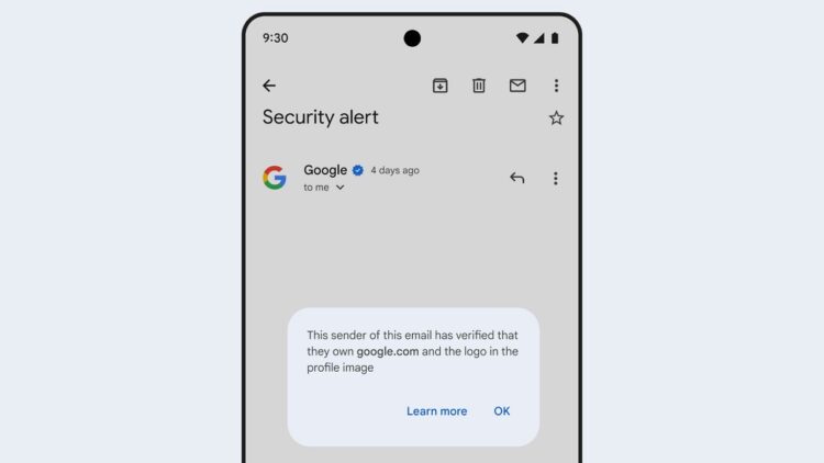پس از گذشت یکسال از معرفی تیک‌های تایید آبی در Gmail، اکنون، گوگل این ویژگی امنیتی را گسترش داده و آن را به اپلیکیشن‌های جی‌میل در سیستم عامل‌های اندروید و iOS اضافه کرده است.