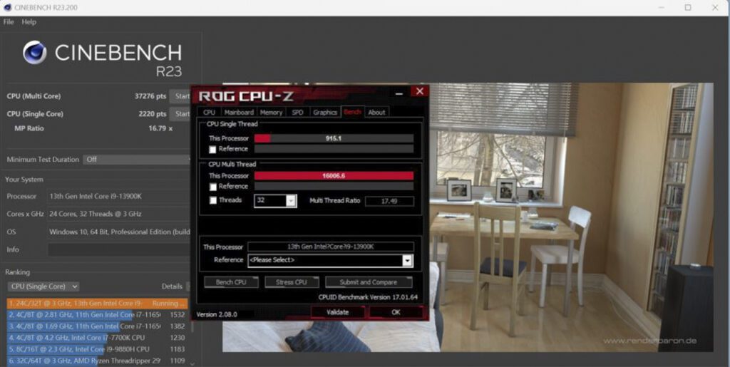 در Cinebench R15، پردازنده Core i9 13900K افتی 6.5 درصدی در عملکرد با پچ Microcode 0x12B تجربه کرد