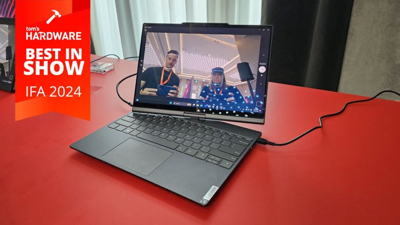 حضور لپ‌تاپ مفهومیLenovo Auto Twist AI PC در نمایشگاه IFA 2024 