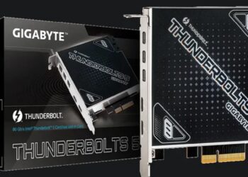 گیگابایت از کارت توسعه Thunderbolt 5 PCIe 4 رونمایی کرد