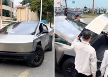 مشاهده سایبرتراک تسلا در کارخانه بی‌وای‌دی چین