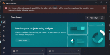 مایکروسافت اپلیکیشن Dev Home را از رده خارج می‌کند