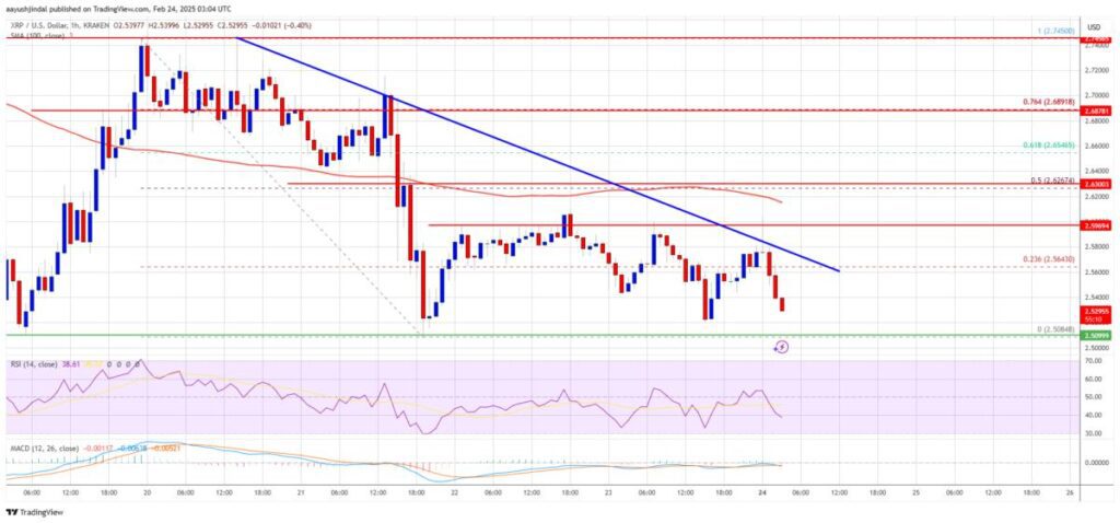 ریپل (XRP) در آستانه ریزش به زیر محدوده حمایت کلیدی