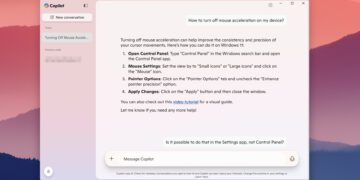 مایکروسافت نسخه بومی Copilot را برای ویندوز ۱۱ منتشر کرد