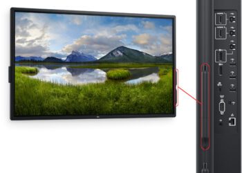دل از مانیتور تجاری ۷۵ اینچی 4K با پشتیبانی از لمس و استایلوس رونمایی کرد