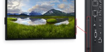 دل از مانیتور تجاری ۷۵ اینچی 4K با پشتیبانی از لمس و استایلوس رونمایی کرد