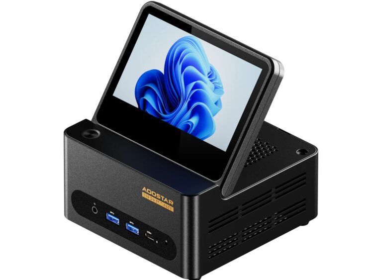 آئوستار از مینی پی‌سی G-Flip با نمایشگر داخلی و پردازنده AMD Ryzen AI 9 HX 370 رونمایی کرد