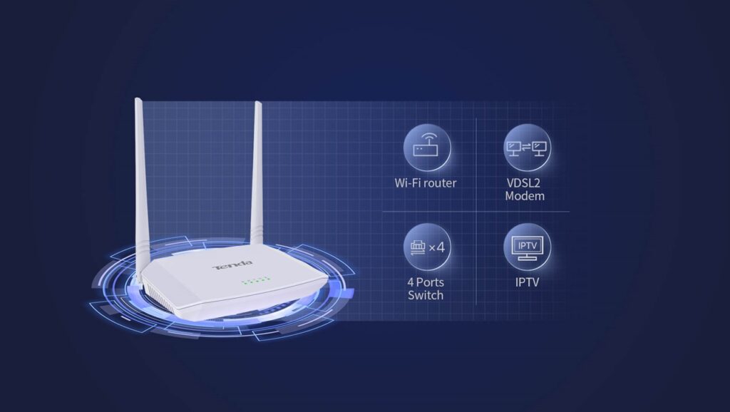 مودم روتر VDSL/ADSL تندا مدل V300