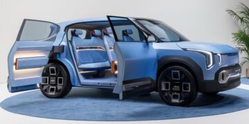 رونمایی کیا از طراحی زیست تخریب پذیر کابین خودروی برقی EV2