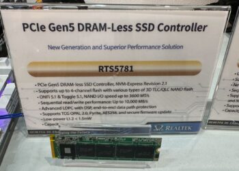 ریلتک، چشم به SSDها با کنترلر جدید PCIe 5.0 x4 بدون DRAM دوخته است — سرعت تا ۱۰ گیگابایت بر ثانیه و ۱.۴ میلیون IOPS