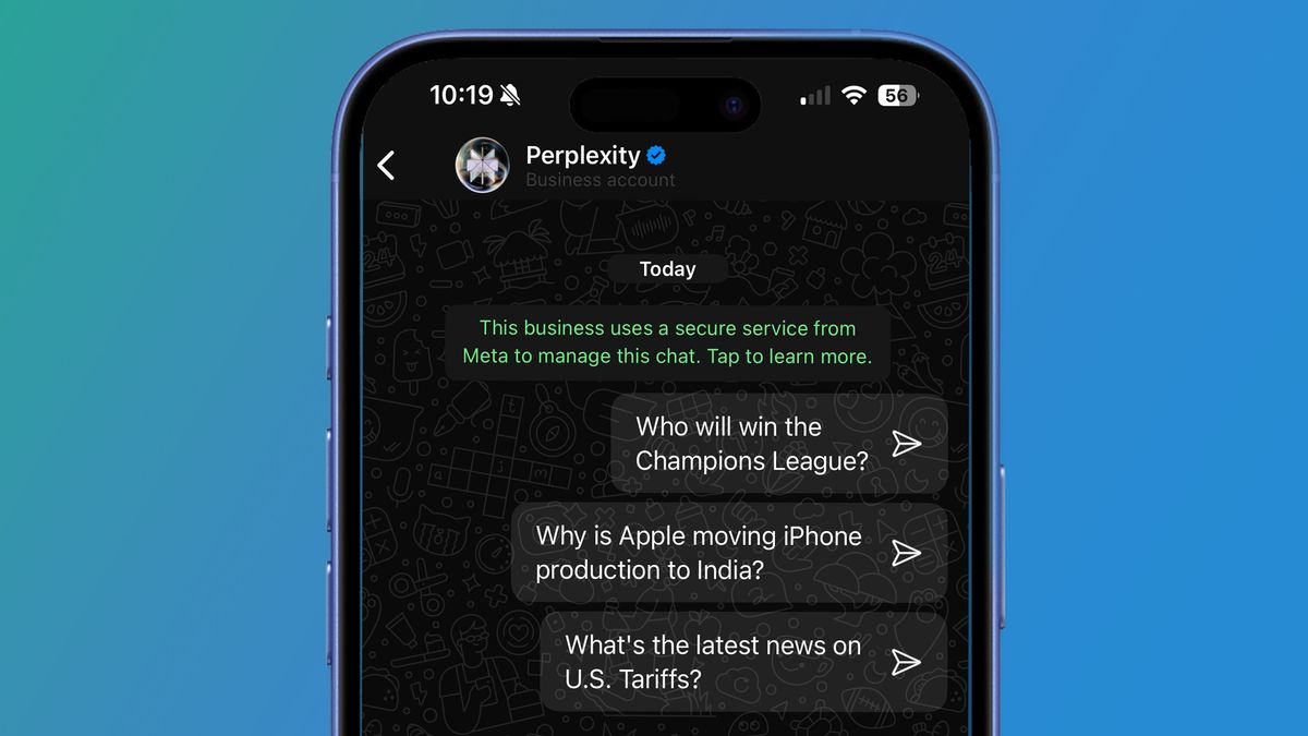 نحوه دسترسی به Perplexity AI و ChatGPT در واتساپ