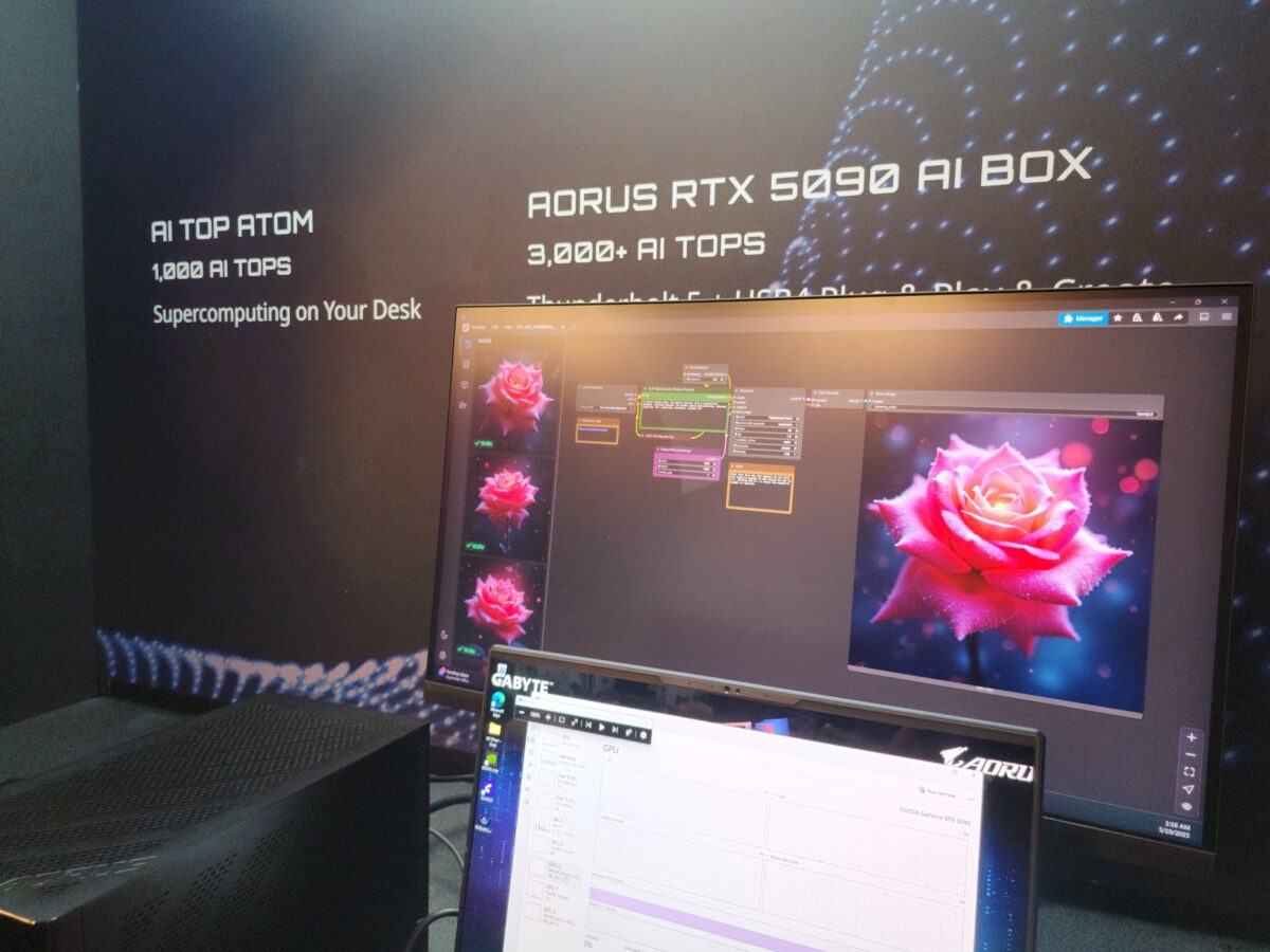 AORUS RTX 5090 AI Box از درگاه Thunderbolt 5 برای اتصال به لپتاپ استفاده میکند