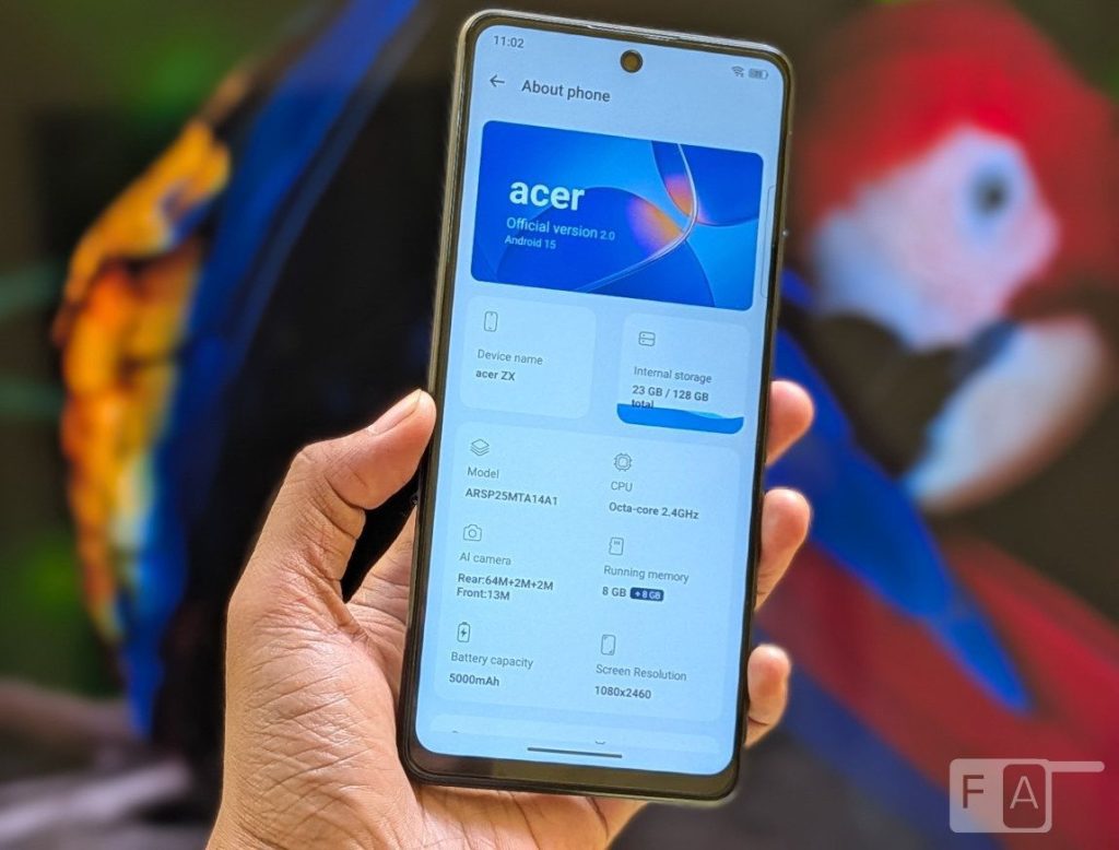 طراحی و ساختار بدنه گوشی هوشمند Acer Super ZX