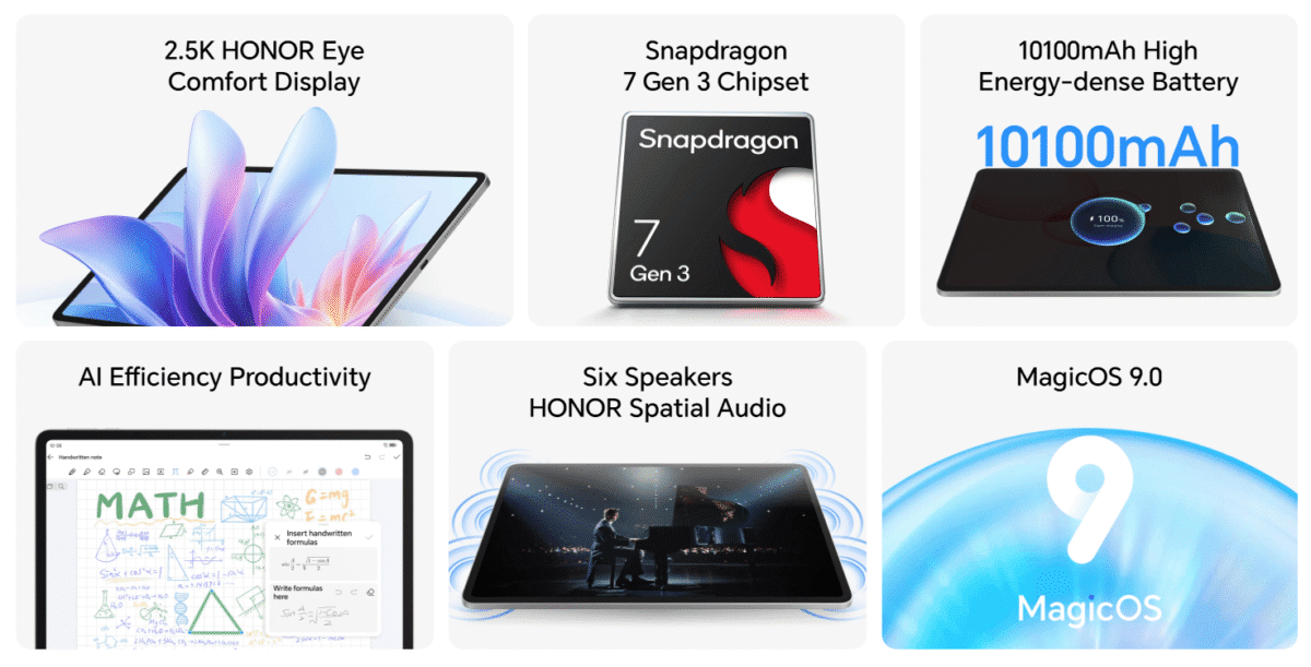 عرضه جهانی تبلت Honor Pad 10 با پردازنده Snapdragon 7 Gen 3