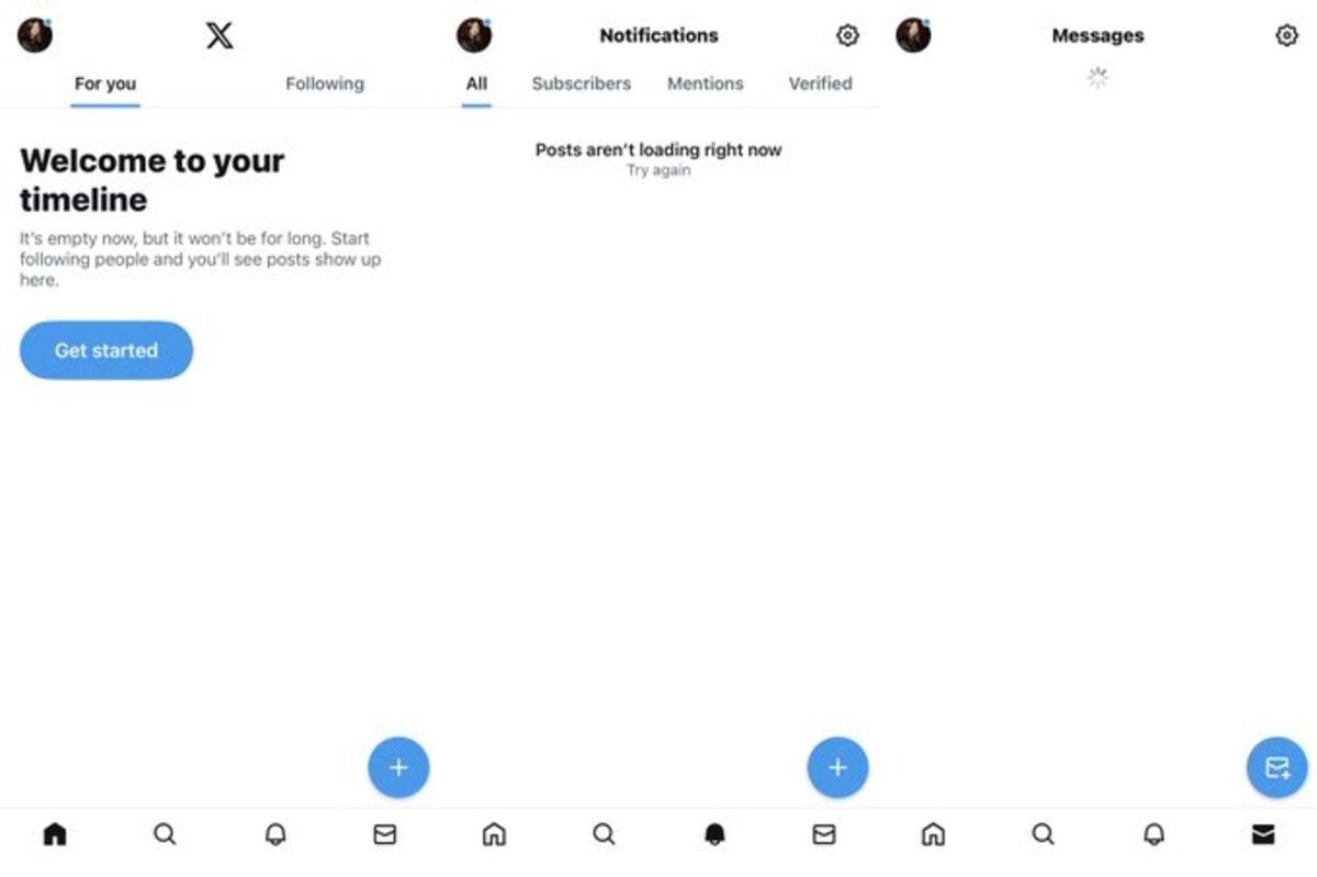 اختلال دوباره در پلتفرم X
