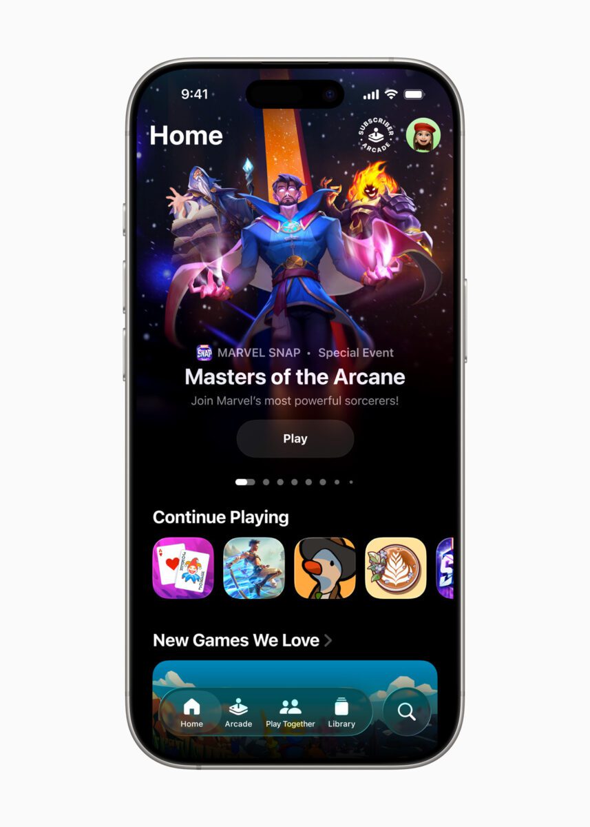 اپلیکیشن جدید Apple Games