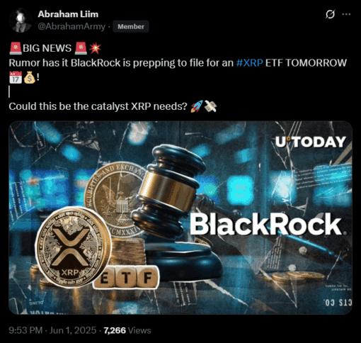آیا بلکراک درصدد ثبت درخواست خود برای راهاندازی ETF اسپات ریپل است؟