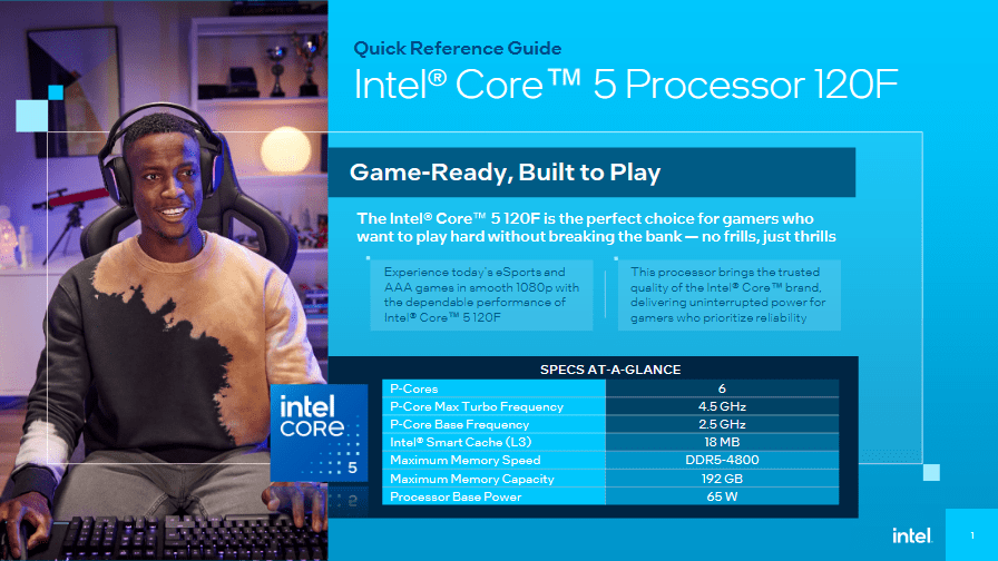 پردازنده اقتصادی Core 5 120F اینتل برای گیمرها