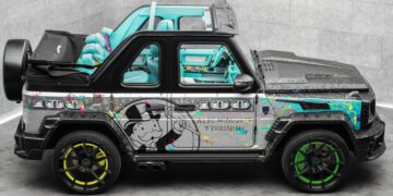 هنر خیابانی روی نسخه منحصربه‌فرد منصوری از مرسدس بنز G-Class