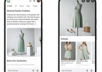 تولید لباس‌های مجازی قابلیت جدید Google AI Mode