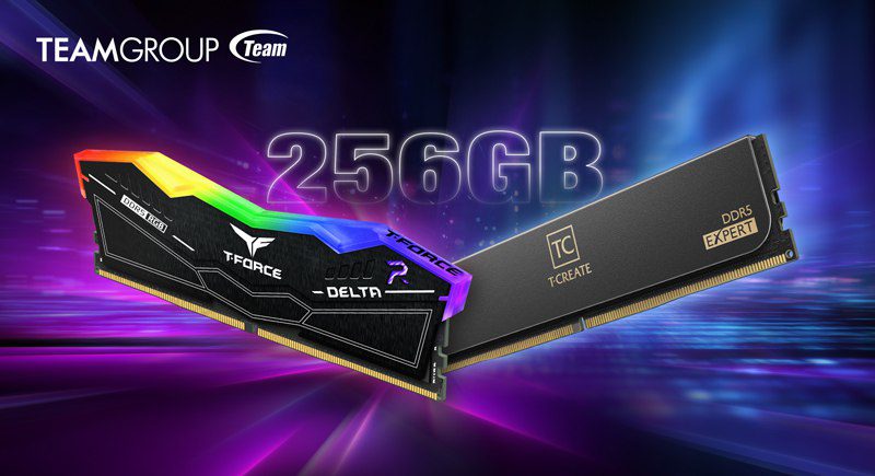 حافظه DDR5 چهار کاناله ۲۵۶ گیگابایتی تیم‌گروپ