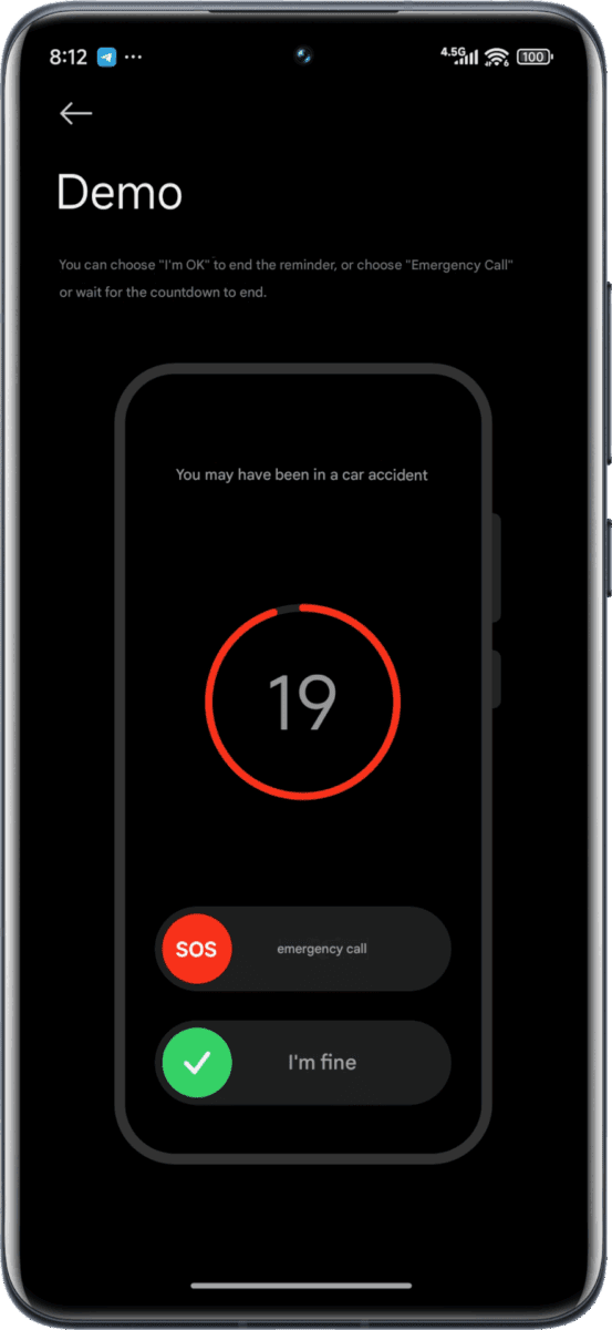 شناسایی تصادف شیائومی