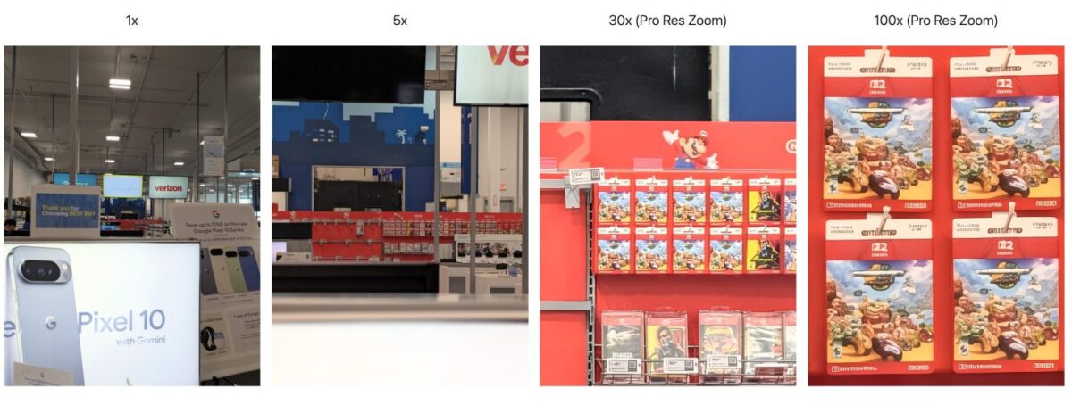 زوم ۱۰۰ برابری پیکسل ۱۰ پرو