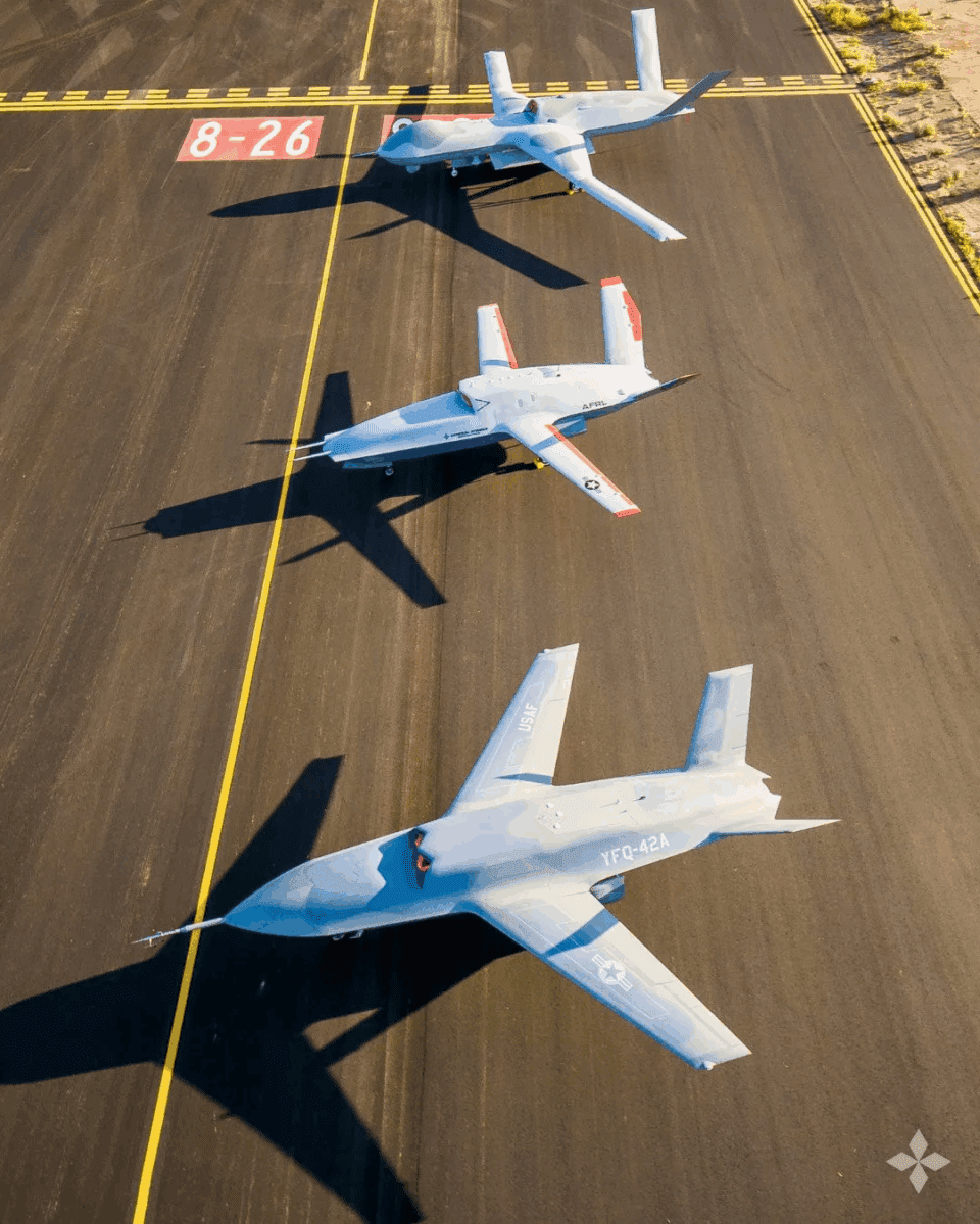 انجام نخستین پرواز آزمایشی پهپاد جنگنده نسل ششم YFQ-42A آمریکا 