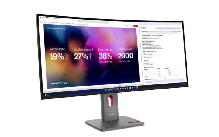 لنوو از مانیتور فوق‌عریض با پنل 5K و نرخ نوسازی ۱۲۰ هرتز رونمایی کرد