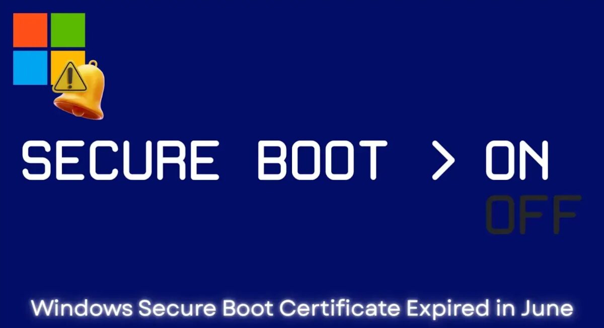 انقضای گواهی‌های Secure Boot
