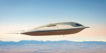 نخستین نمایش هم‌زمان دو فروند بمب‌افکن رادارگریز B-21 Raider