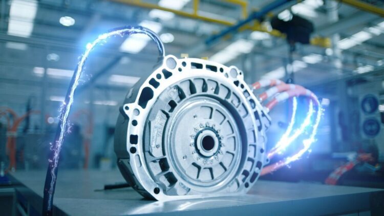 وتور الکتریکی محوری YASA با طراحی دایرهای و جزئیات فیبرکربنی،