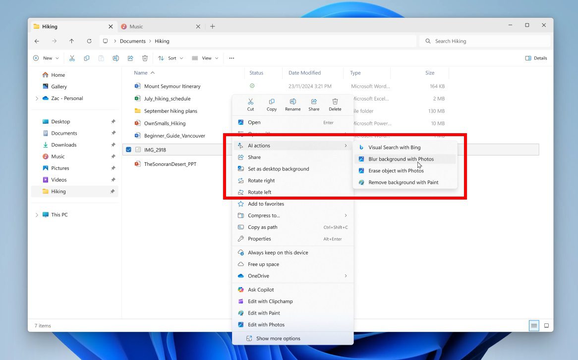 Windows 11's File Explorer is getting third-party AI features