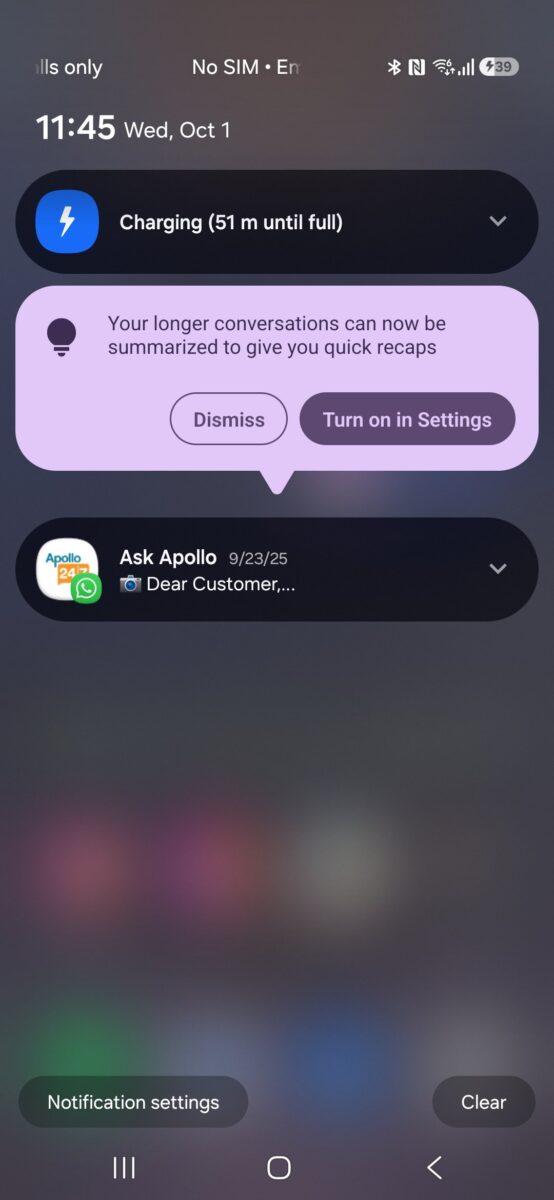 AI notification summaries