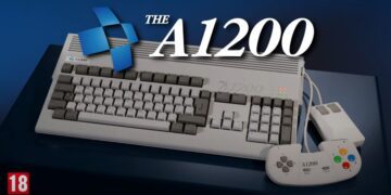 Full-size Amiga A1200 retro gaming system