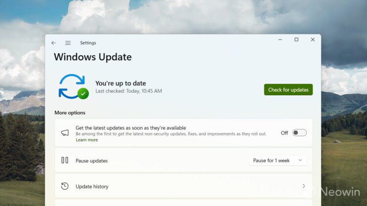 Windows updates simpler