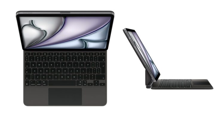 مجیک کیبورد مشکی‌رنگ آیپد پرو