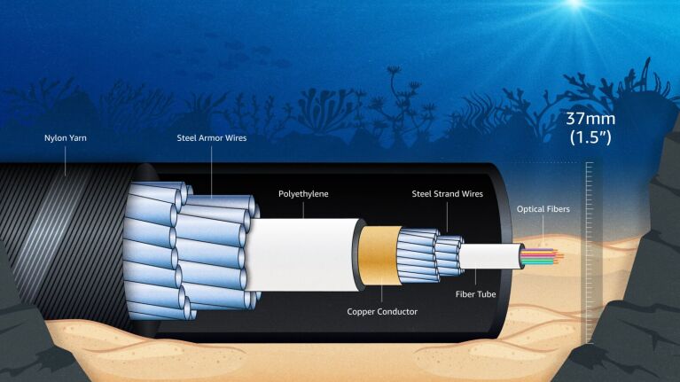 Amazon's new armored undersea cable
