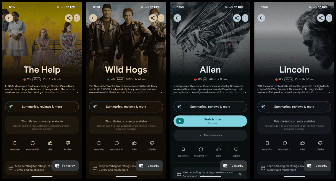 Disney movies disappear from Google TV, YouTube, and Play
