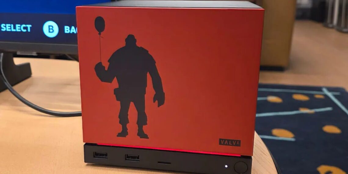 نمایی نزدیک از کنسول استیم ماشین شخصی‌سازی شده