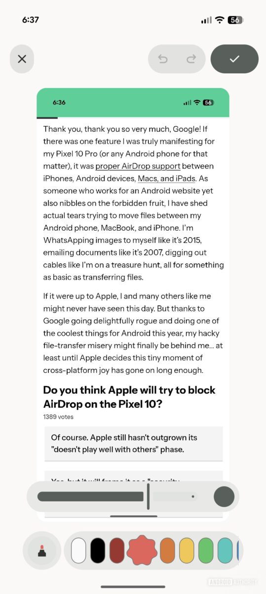 رابط تازه ویرایشگر اسکرین‌شات پیکسل