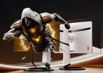 مکایی از مانیتور گیمینگ Skyworth G32U Max در رنگ سفید