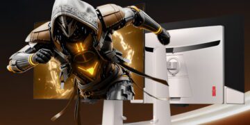 مکایی از مانیتور گیمینگ Skyworth G32U Max در رنگ سفید