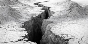 گسترش یک شکاف در منطقه گسل توز گولو در ترکیه