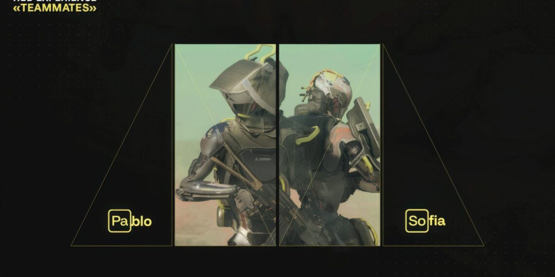 تصویری از هوش مصنوعی Teammates یوبیسافت که عاملهایش یعنی سوفیا و پابلو رو کنار هم نشان میدهد