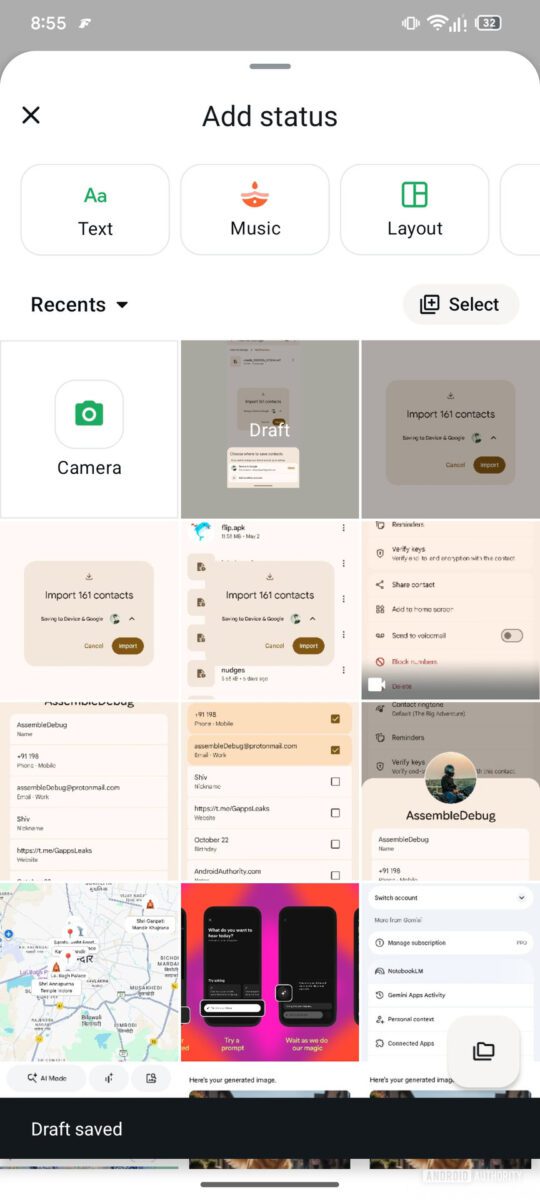 ذخیره و ادامه آسان Status در واتساپ