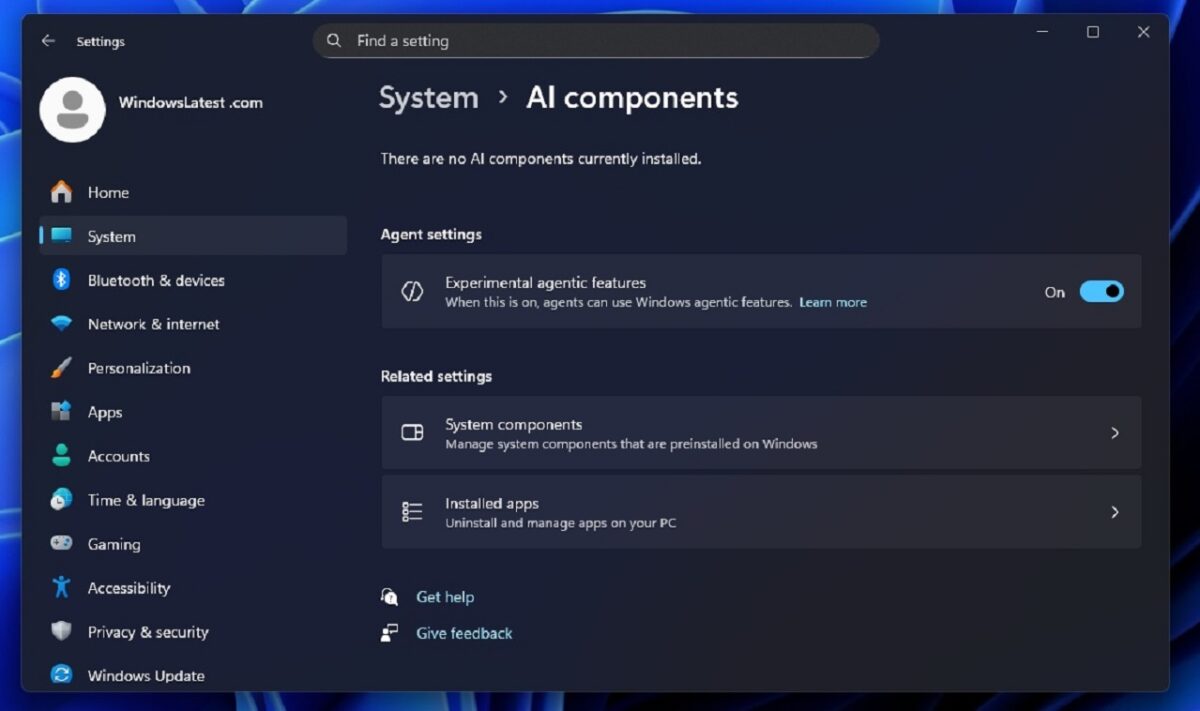 عامل هوش مصنوعی با دسترسی به فولدرها به ویندوز ۱۱ اضافه شد